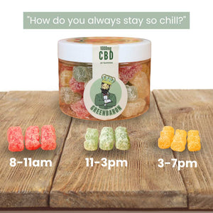 CBD Gummibärchen von Greenbaron auf einem Instagram Post