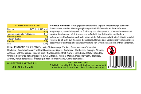 GreenBaron CBD-Gummibärchen 1000mg