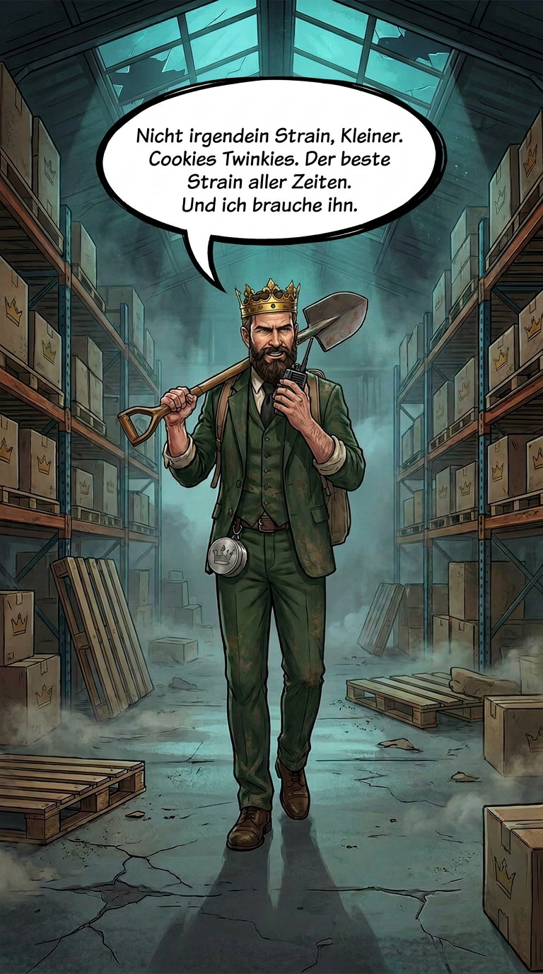 Zombieland-Comic von GreenBaron, Folge 6, Bild 2 von 3: Lenny und der Baron verabreden sich per Funk, Treffpunkt ist der alte Marktplatz von Greenbaron-Town